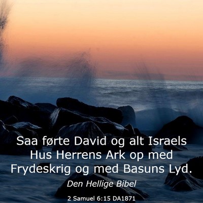 Picture 03 - 2 Samuel 6:15 DA1871 - Saa førte David og alt Israels Hus Herrens Ark - Bible Verse Picture
