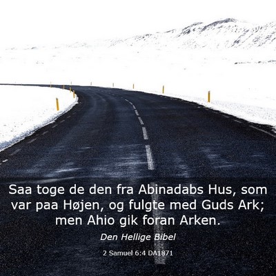 Picture 03 - 2 Samuel 6:4 DA1871 - Saa toge de den fra Abinadabs Hus, som var paa - Bible Verse Picture