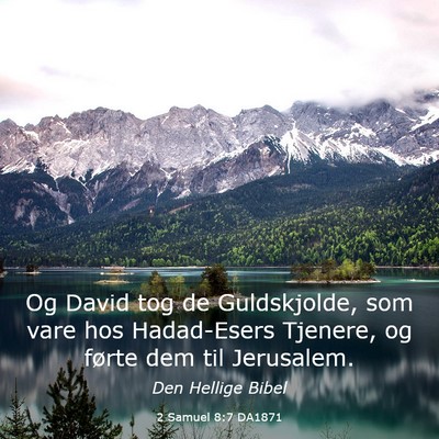 Picture 03 - 2 Samuel 8:7 DA1871 - Og David tog de Guldskjolde, som vare hos - Bible Verse Picture