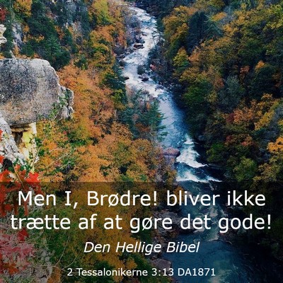 Picture 03 - 2 Tessalonikerne 3:13 DA1871 - Men I, Brødre! bliver ikke trætte af at gøre - Bible Verse Picture