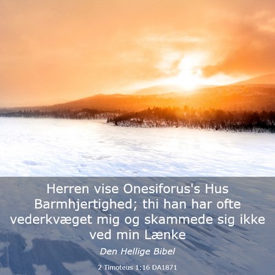 Picture 03 - 2 Timoteus 1:16 DA1871 - Herren vise Onesiforus's Hus Barmhjertighed; thi - Bible Verse Picture