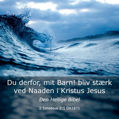 Picture 03 - 2 Timoteus 2:1 DA1871 - Du derfor, mit Barn! bliv stærk ved Naaden i - Bible Verse Picture