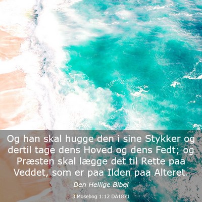 Picture 03 - 3 Mosebog 1:12 DA1871 - Og han skal hugge den i sine Stykker og dertil - Bible Verse Picture