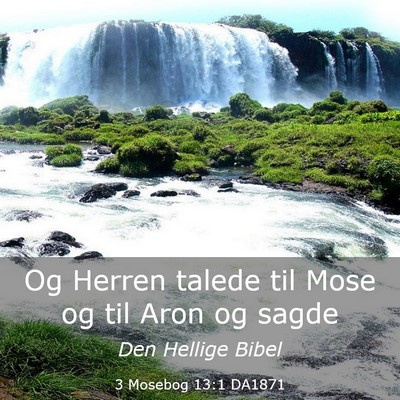 Picture 03 - 3 Mosebog 13:1 DA1871 - Og Herren talede til Mose og til Aron og - Bible Verse Picture