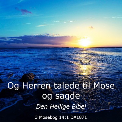 Picture 03 - 3 Mosebog 14:1 DA1871 - Og Herren talede til Mose og - Bible Verse Picture