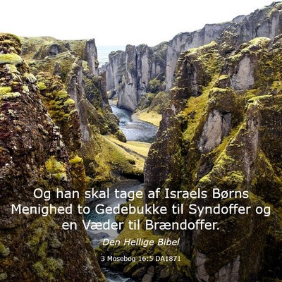 Picture 03 - 3 Mosebog 16:5 DA1871 - Og han skal tage af Israels Børns Menighed to - Bible Verse Picture