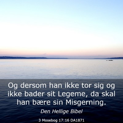 Picture 03 - 3 Mosebog 17:16 DA1871 - Og dersom han ikke tor sig og ikke bader sit - Bible Verse Picture