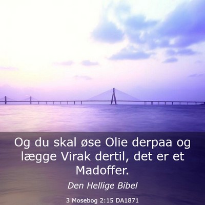 Picture 03 - 3 Mosebog 2:15 DA1871 - Og du skal øse Olie derpaa og lægge Virak - Bible Verse Picture