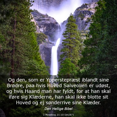 Picture 03 - 3 Mosebog 21:10 DA1871 - Og den, som er Ypperstepræst iblandt sine - Bible Verse Picture