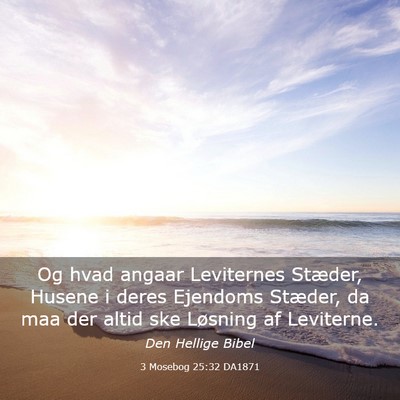 Picture 03 - 3 Mosebog 25:32 DA1871 - Og hvad angaar Leviternes Stæder, Husene i deres - Bible Verse Picture