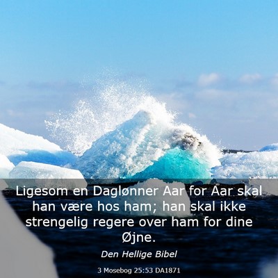 Picture 03 - 3 Mosebog 25:53 DA1871 - Ligesom en Daglønner Aar for Aar skal han være - Bible Verse Picture