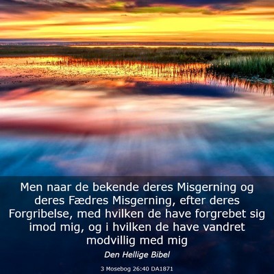 Picture 03 - 3 Mosebog 26:40 DA1871 - Men naar de bekende deres Misgerning og deres - Bible Verse Picture