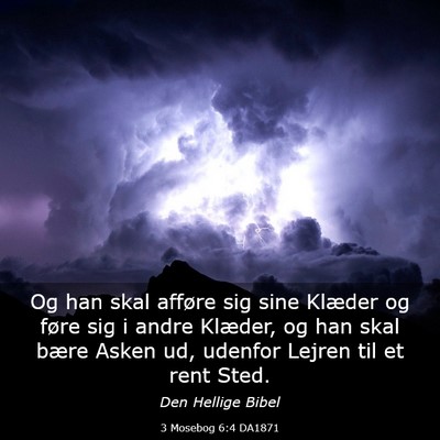 Picture 03 - 3 Mosebog 6:4 DA1871 - Og han skal afføre sig sine Klæder og føre sig - Bible Verse Picture