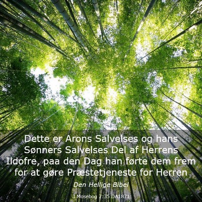 Picture 03 - 3 Mosebog 7:35 DA1871 - Dette er Arons Salvelses og hans Sønners - Bible Verse Picture