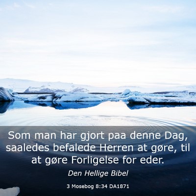 Picture 03 - 3 Mosebog 8:34 DA1871 - Som man har gjort paa denne Dag, saaledes - Bible Verse Picture