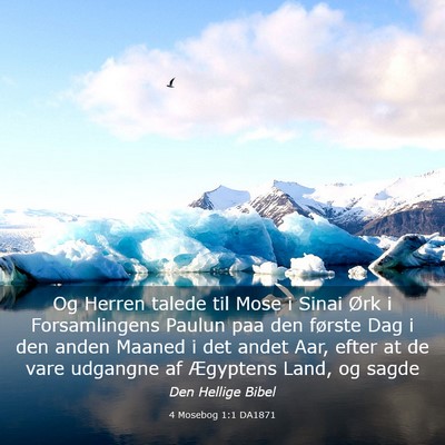 Picture 03 - 4 Mosebog 1:1 DA1871 - Og Herren talede til Mose i Sinai Ørk i - Bible Verse Picture