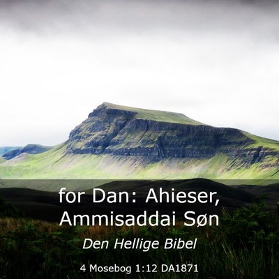 Picture 03 - 4 Mosebog 1:12 DA1871 - for Dan: Ahieser, Ammisaddai - Bible Verse Picture