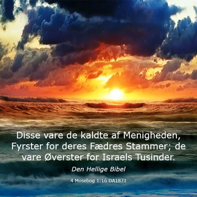 Picture 03 - 4 Mosebog 1:16 DA1871 - Disse vare de kaldte af Menigheden, Fyrster for - Bible Verse Picture