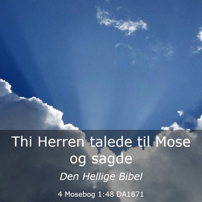 Picture 03 - 4 Mosebog 1:48 DA1871 - Thi Herren talede til Mose og - Bible Verse Picture