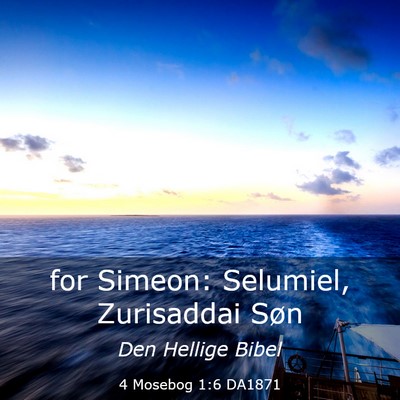Picture 03 - 4 Mosebog 1:6 DA1871 - for Simeon: Selumiel, Zurisaddai - Bible Verse Picture