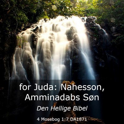 Picture 03 - 4 Mosebog 1:7 DA1871 - for Juda: Nahesson, Amminadabs - Bible Verse Picture