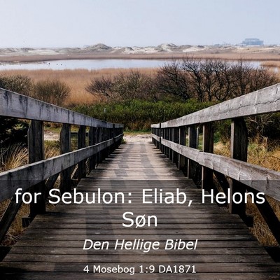 Picture 03 - 4 Mosebog 1:9 DA1871 - for Sebulon: Eliab, Helons - Bible Verse Picture