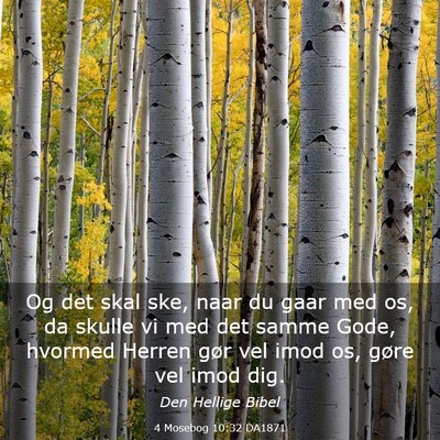 Picture 03 - 4 Mosebog 10:32 DA1871 - Og det skal ske, naar du gaar med os, da skulle - Bible Verse Picture