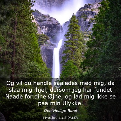 Picture 03 - 4 Mosebog 11:15 DA1871 - Og vil du handle saaledes med mig, da slaa mig - Bible Verse Picture