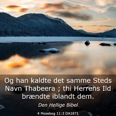 Picture 03 - 4 Mosebog 11:3 DA1871 - Og han kaldte det samme Steds Navn Thabeera ; thi - Bible Verse Picture