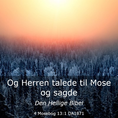 Picture 03 - 4 Mosebog 13:1 DA1871 - Og Herren talede til Mose og - Bible Verse Picture
