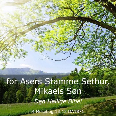 Picture 03 - 4 Mosebog 13:13 DA1871 - for Asers Stamme Sethur, Mikaels - Bible Verse Picture