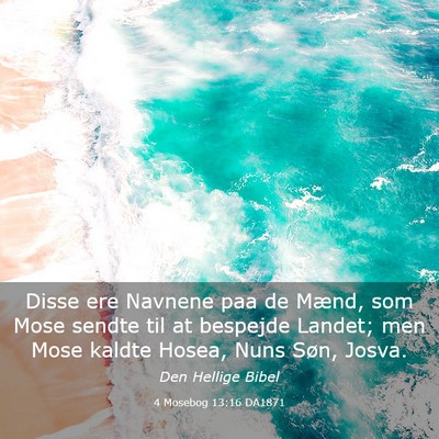 Picture 03 - 4 Mosebog 13:16 DA1871 - Disse ere Navnene paa de Mænd, som Mose sendte - Bible Verse Picture