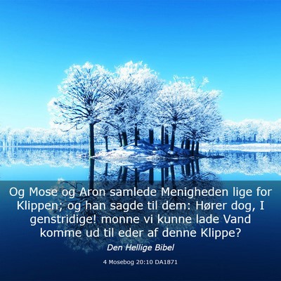 Picture 03 - 4 Mosebog 20:10 DA1871 - Og Mose og Aron samlede Menigheden lige for - Bible Verse Picture