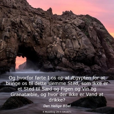 Picture 03 - 4 Mosebog 20:5 DA1871 - Og hvorfor førte I os op af Ægypten for at - Bible Verse Picture