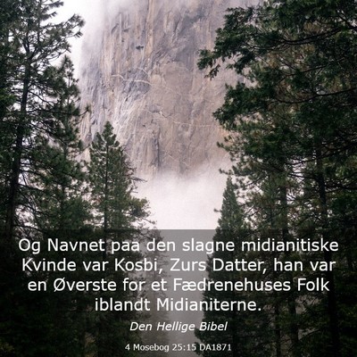 Picture 03 - 4 Mosebog 25:15 DA1871 - Og Navnet paa den slagne midianitiske Kvinde var - Bible Verse Picture