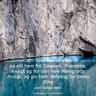 Picture 03 - 4 Mosebog 27:19 DA1871 - og stil ham for Eleasars, Præstens, Ansigt og - Bible Verse Picture