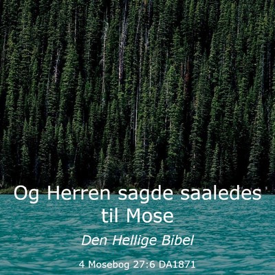 Picture 03 - 4 Mosebog 27:6 DA1871 - Og Herren sagde saaledes til - Bible Verse Picture