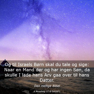 Picture 03 - 4 Mosebog 27:8 DA1871 - Og til Israels Børn skal du tale og sige: Naar - Bible Verse Picture