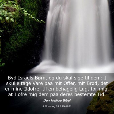 Picture 03 - 4 Mosebog 28:2 DA1871 - Byd Israels Børn, og du skal sige til dem: I - Bible Verse Picture