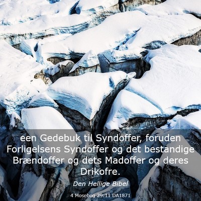 Picture 03 - 4 Mosebog 29:11 DA1871 - een Gedebuk til Syndoffer, foruden Forligelsens - Bible Verse Picture