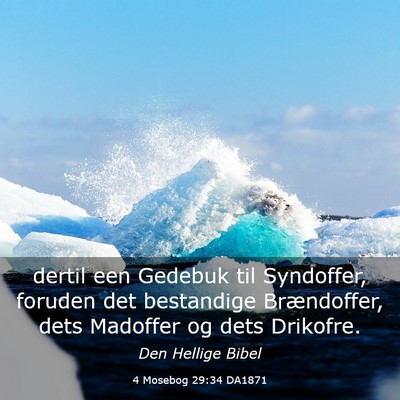 Picture 03 - 4 Mosebog 29:34 DA1871 - dertil een Gedebuk til Syndoffer, foruden det - Bible Verse Picture