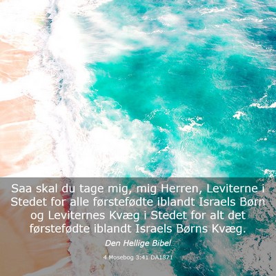 Picture 03 - 4 Mosebog 3:41 DA1871 - Saa skal du tage mig, mig Herren, Leviterne i - Bible Verse Picture