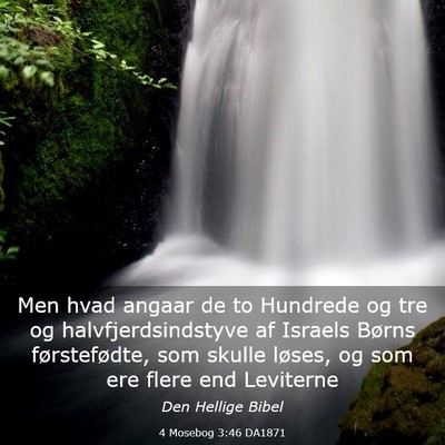Picture 03 - 4 Mosebog 3:46 DA1871 - Men hvad angaar de to Hundrede og tre og - Bible Verse Picture