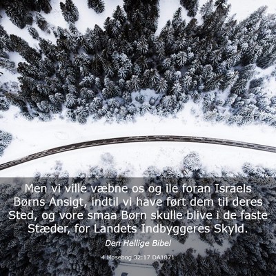 Picture 03 - 4 Mosebog 32:17 DA1871 - Men vi ville væbne os og ile foran Israels - Bible Verse Picture
