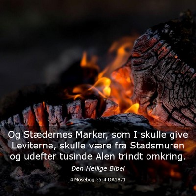 Picture 03 - 4 Mosebog 35:4 DA1871 - Og Stædernes Marker, som I skulle give - Bible Verse Picture