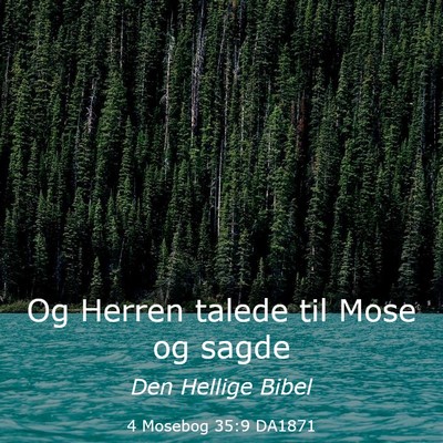 Picture 03 - 4 Mosebog 35:9 DA1871 - Og Herren talede til Mose og - Bible Verse Picture
