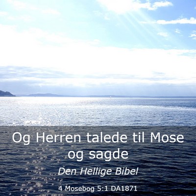Picture 03 - 4 Mosebog 5:1 DA1871 - Og Herren talede til Mose og - Bible Verse Picture