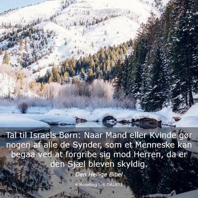 Picture 03 - 4 Mosebog 5:6 DA1871 - Tal til Israels Børn: Naar Mand eller Kvinde - Bible Verse Picture