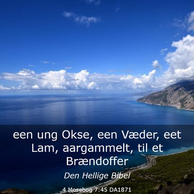 Picture 03 - 4 Mosebog 7:45 DA1871 - een ung Okse, een Væder, eet Lam, aargammelt, - Bible Verse Picture