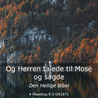 Picture 03 - 4 Mosebog 8:5 DA1871 - Og Herren talede til Mose og - Bible Verse Picture